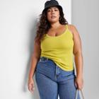 Women's Plus Size Slim Fit Tank Top - Wild Fable Green Apple