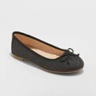 Girls' Chiara Ballet Flats - Cat & Jack Midnight Black