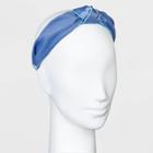 Satin Knot With Piped Trim Headband - A New Day Blue