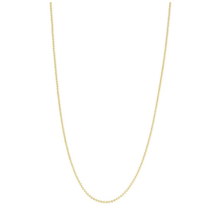 Tiara Gold Over Silver 16 - 22 Adjustable Beaded Chain, Yellow