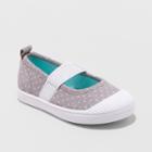 Toddler Girls' Bea Canvas Mary Jane Sneakers - Cat & Jack Gray 11, Gray