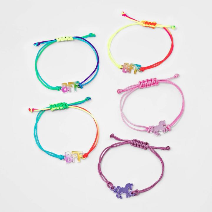 Girls' 5pk Unicorn Bff Bracelet Set - Cat & Jack,
