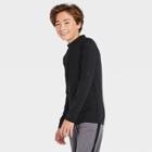 Boys' Long Sleeve Fitted Performance Mock Neck T-shirt - All In Motion Black