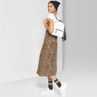 Women's Leopard Print Midi Dress - Wild Fable Taupe Brown