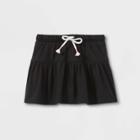 Toddler Girls' Knit Tiered Pull-on Skorts - Cat & Jack Black