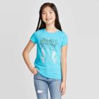Petitegirls' Short Sleeve Mermaid Graphic T-shirt - Cat & Jack Turquoise Xs, Girl's, Blue