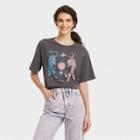 33 Revolutions Women's Tigers And Moon Short Sleeve Oversized Graphic T-shirt - Black
