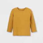 Toddler Boys' Striped Jersey Knit Long Sleeve T-shirt - Cat & Jack Yellow