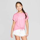 Target Girls' Short Sleeve Graphic T-shirt - Art Class Pink