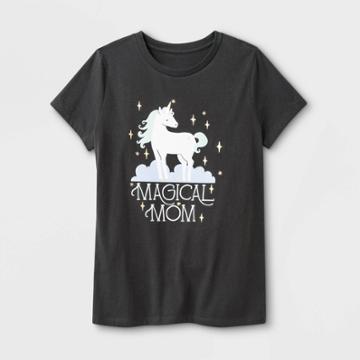 Shinsung Tongsang Women's Short Sleeve Magical Mom T-shirt - Charcoal