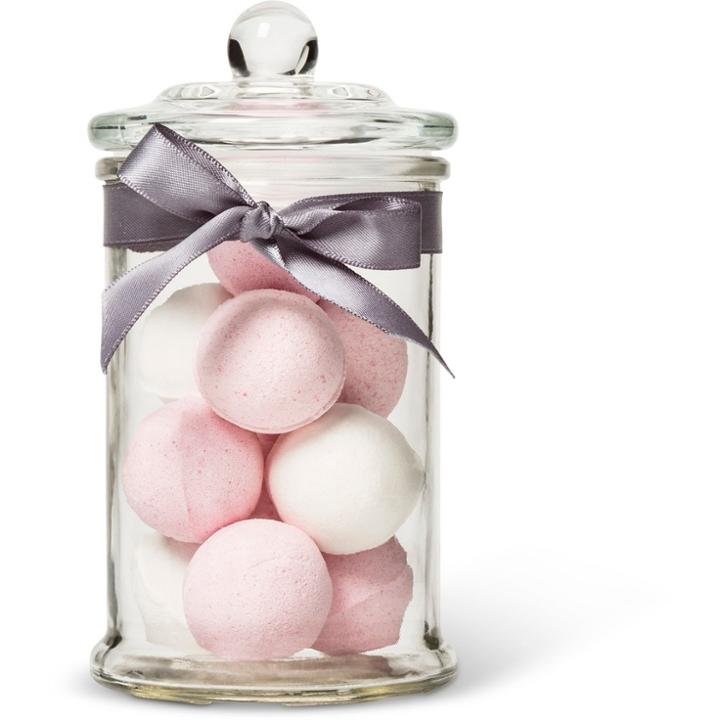Tri-coastal Design Vanilla Rose Glass Jar Bath Fizzers