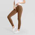 Hue Studio Women's Mid-rise Corduroy Leggings With Back Pockets - Rubber