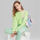 Women's Crewneck Raglan Pullover Sweater - Wild Fable Green