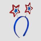 Distributed By Target Women's Headband With Glitter Stars - Red,