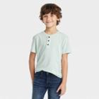 Boys' Short Sleeve Henley T-shirt - Cat & Jack Blue