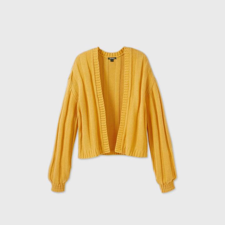 Women's Open Sweater Cardigan - Wild Fable Yellow
