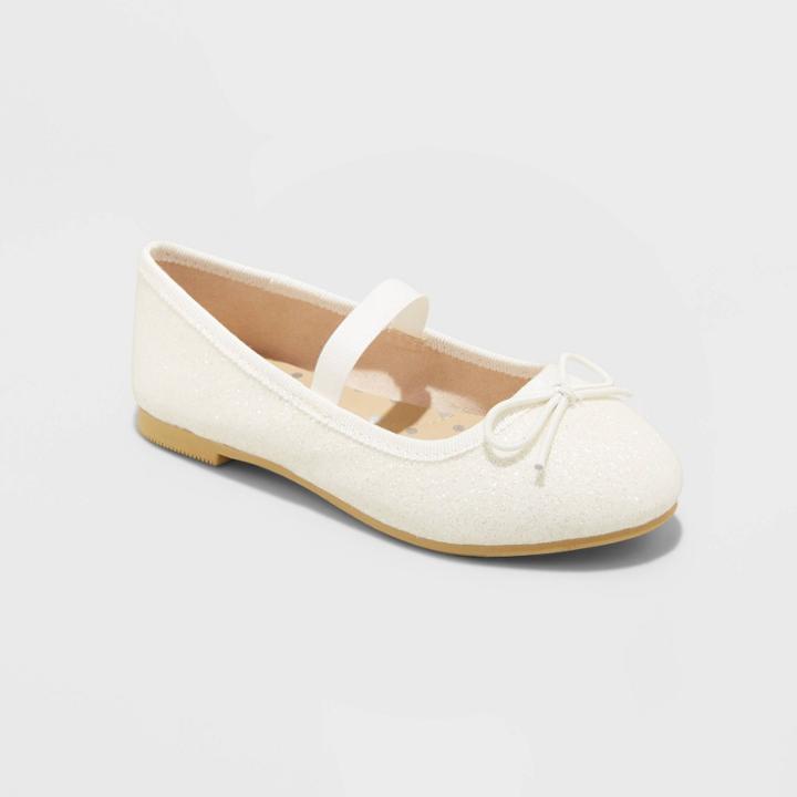 Toddler Girls' Becca Slip-on Ballet Flats - Cat & Jack White