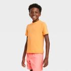 Boys' Solid Short Sleeve Rash Guard Swim Shirt - Cat & Jack Orange