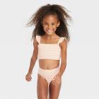 Girls' Seersucker Striped Bikini Set - Cat & Jack