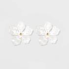 Sugarfix By Baublebar Resin Flower Drop Earrings - White, Girl's