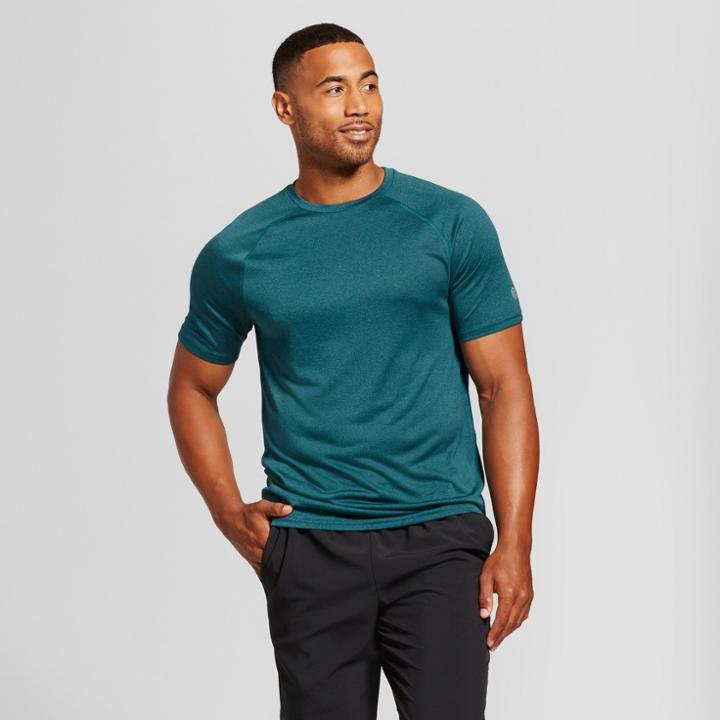 Men's Tech T-shirt - C9 Champion Jeweled Jade Heather Xxl, Grey/green