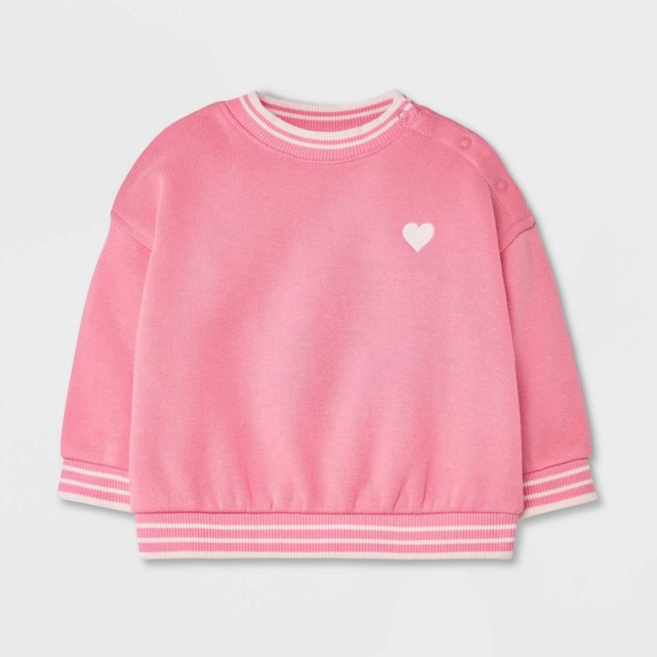 Baby Graphic Sweatshirt - Cat & Jack Pink Newborn