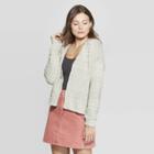 Women's Cardigan Textured Shorts Open Layering - Universal Thread Gray