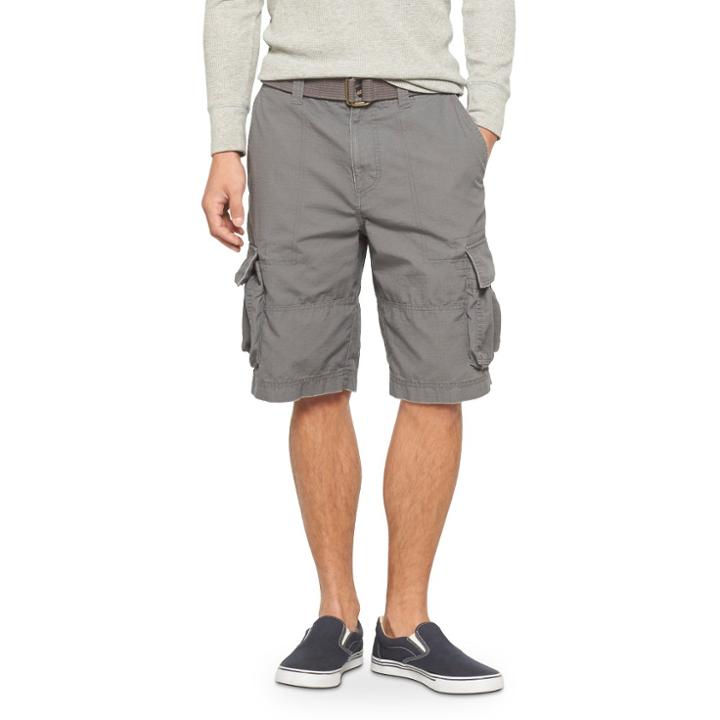 Men's 11.5 Solid Belted Cargo Shorts - Mossimo Supply Co. Gray's Harbor 48, Grays Harbor