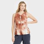 Women's Tie-dye Tank Top - Knox Rose Rust