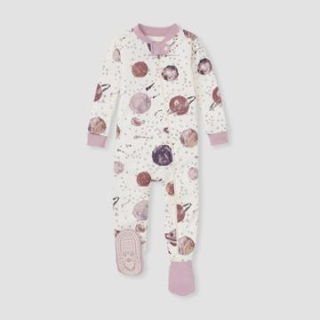 Burt's Bees Baby Baby Girls' Star Galaxy Footed Pajama - Pink