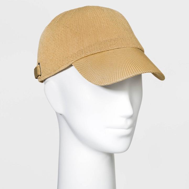 Women's Woven Baseball Hat - A New Day Natural