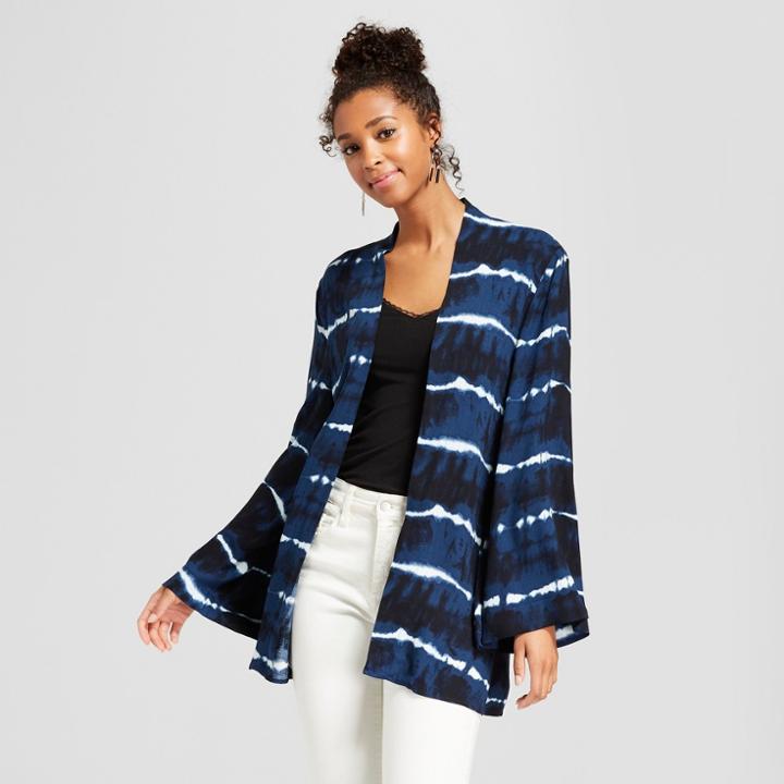 Women's Tie Dye Kimono - Xhilaration Navy