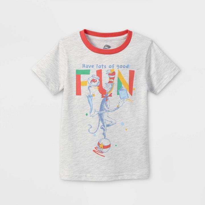 Dr. Seuss Toddler Boys Inches Dr.seuss Short Sleeve T-shirt - Oatmeal