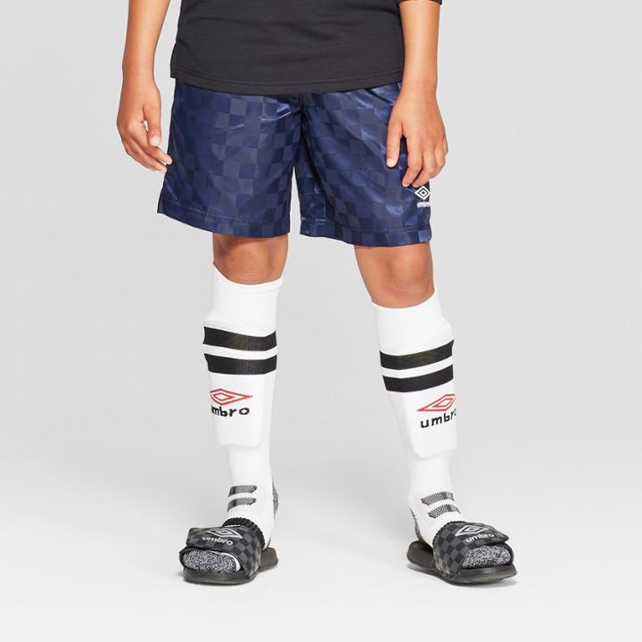 Umbro Boys' Checkerboard Shorts - Navy Blue