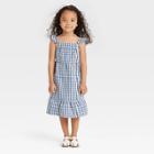 Toddler Girls' Gingham Ruffle Sleeve Dress - Cat & Jack Blue