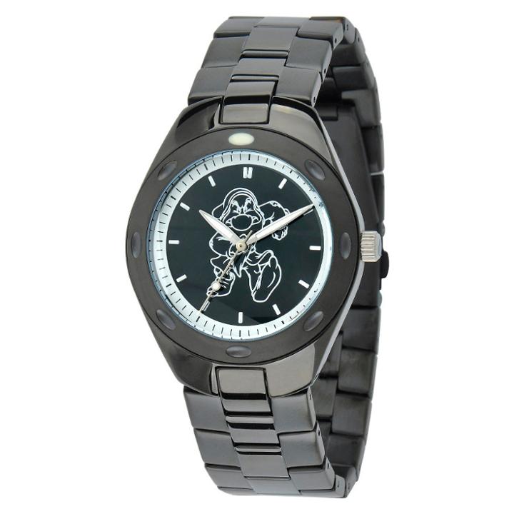 Men's Disney Grumpy Fortaleza Stainless Steel Watch - Black,