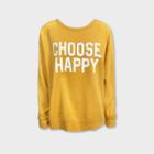 Grayson Threads Women's Choose Happy Sweatshirt (juniors') - Yellow