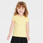Toddler Girls' Ribbed Polka Dots T-shirt - Cat & Jack Yellow
