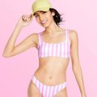 Women's Striped Bralette Bikini Top - Stoney Clover Lane X Target Pink Xxs