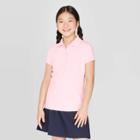 Petitegirls' Short Sleeve Pique Uniform Polo Shirt - Cat & Jack Pink S, Girl's,