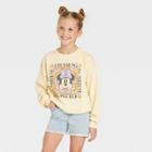 Girls' Disney Minnie Mouse Chasing Rainbows Dreamy Fleece Sweatshirt - Yellow