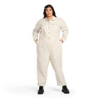 Women's Plus Size Long Sleeve Jumpsuit - Sandy Liang X Target Cream
