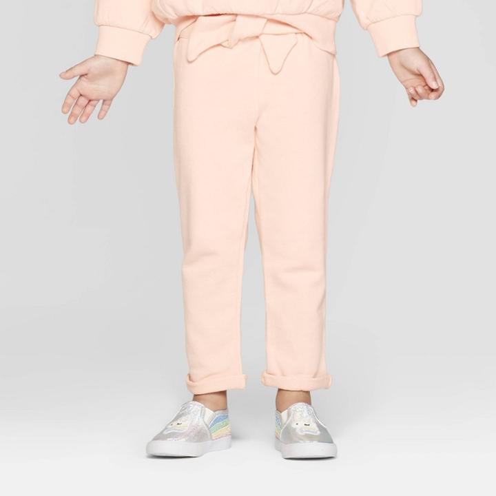 Toddler Girls' Tie Front Jogger Pants - Art Class Pink