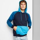 Men's Colorblock Standard Fit Fleece Sweatshirt - Original Use Blue