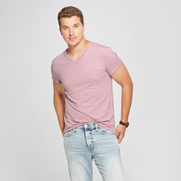Men's Slim Fit V-neck Short Sleeve T-shirt - Goodfellow & Co Rio Rose