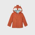 Toddler Girls' Fox Faux Wool Jacket - Cat & Jack Brown