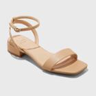 Women's Delores Wide Width Ankle Strap Sandals - A New Day Tan