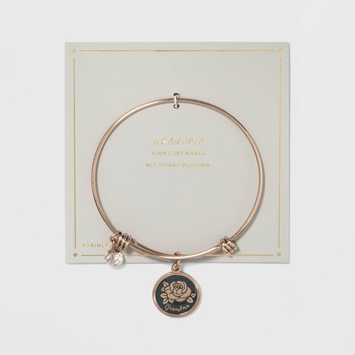 Target Stainless Steel Grandma Bangle Bracelet -