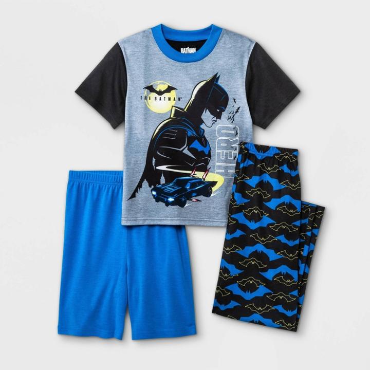Warner Bros. Boys' Batman 3pc Pajama