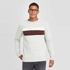 Men's Colorblock Regular Fit Crew Fleece Sweatshirt - Goodfellow & Co Red